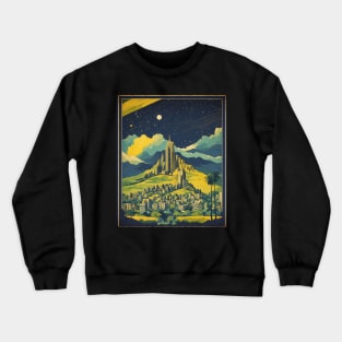 Belo Horizonte Starry Night Brazil Vintage Tourism Travel Poster Art Crewneck Sweatshirt